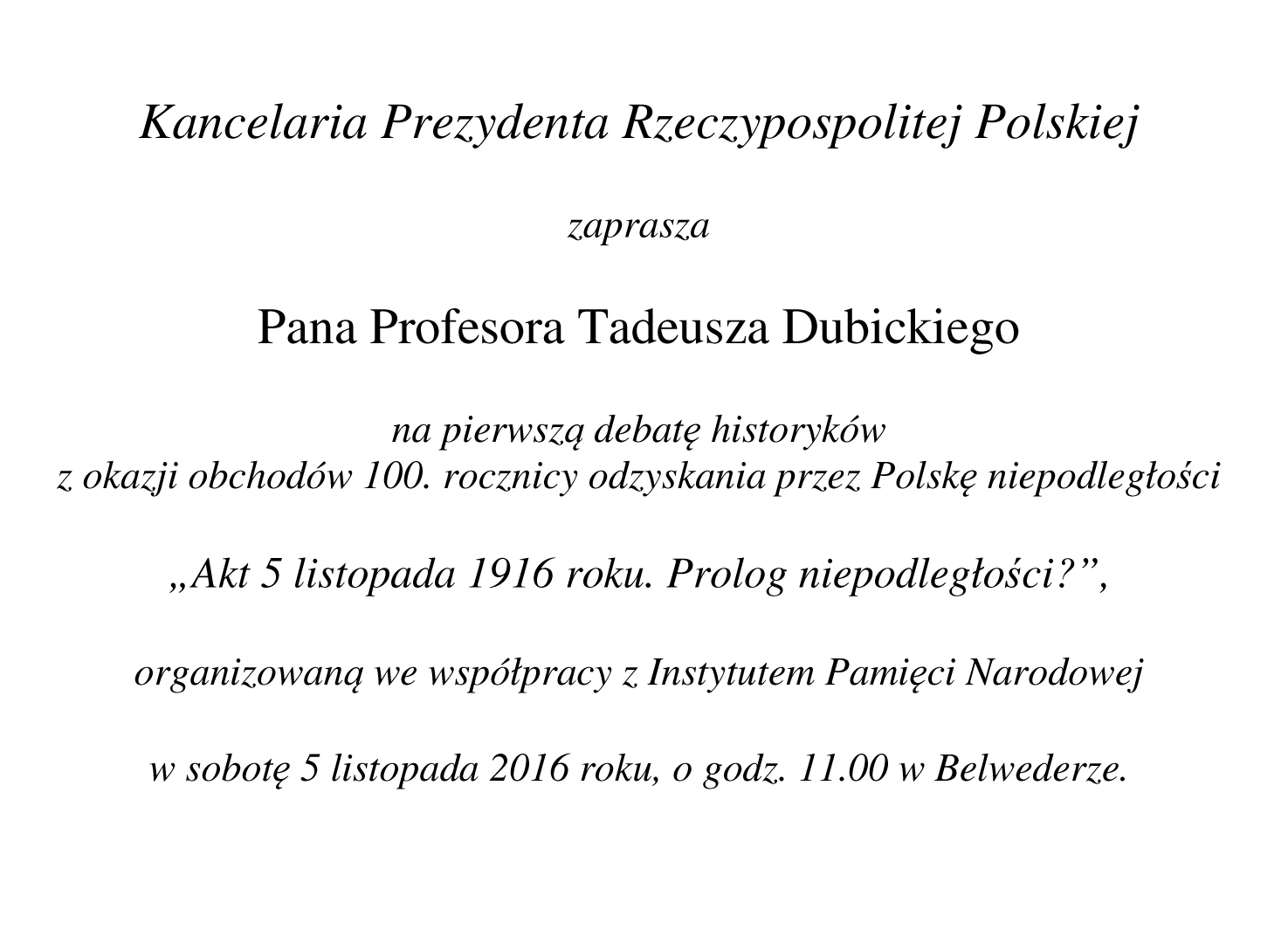 ZaproszenieProfDubicki